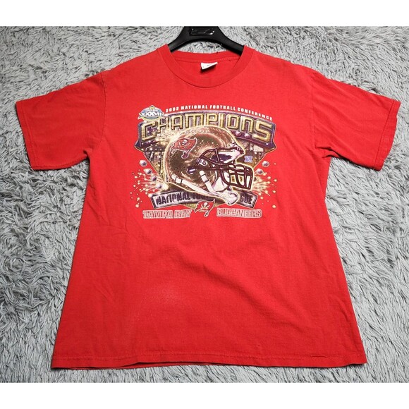 Vintage Tampa Bay Buccaneers‎ Shirt Mens Large NFL Football Champions 2002 Tee - Picture 1 of 13